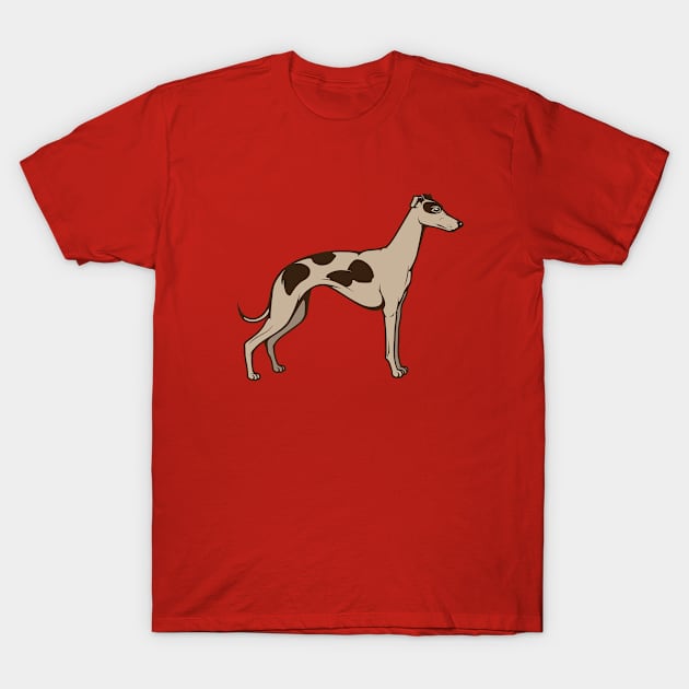 Running Machine Greyhound Dog Art T-Shirt by Rumble Dog Tees